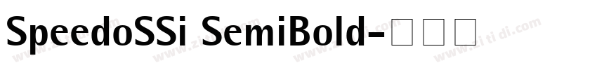 SpeedoSSi SemiBold字体转换